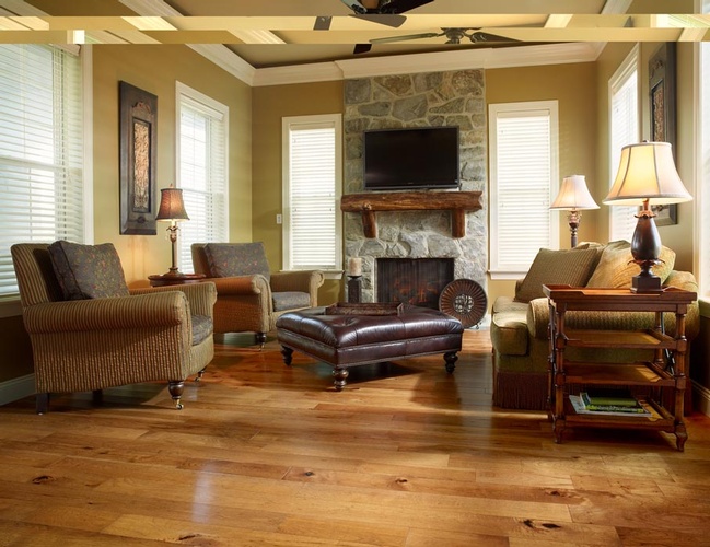 Living room Wood Floors by Old Castle Home Design Center 