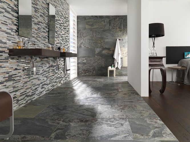 Contemporary Natural Stone Wall Tiles in Atlanta by Old Castle Home Design Center