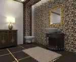 Mosaic Glass Tiles Design for Bathroom by Old Castle Home Design Center  in Atlanta