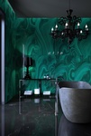 Green Abstract Design Porcelain Bathroom Tiles by Old Castle Home Design Center