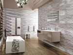 3D Porcelain Wall tiles for Bathroom by Old Castle Home Design Center 