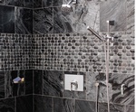 Grey Natural Stone Bathroom Tiles in Atlanta by Old Castle Home Design Center