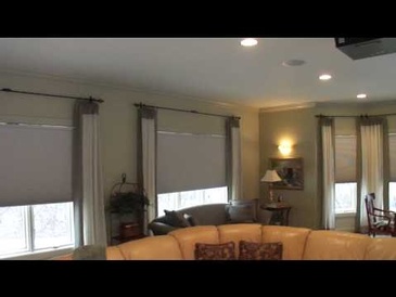 Motorized Lutron Honeycomb Shades with Blockout