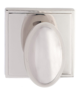 Oval Door Knob with Square Backplate - Buy Cabinet Knobs in Newmarket at Handle This