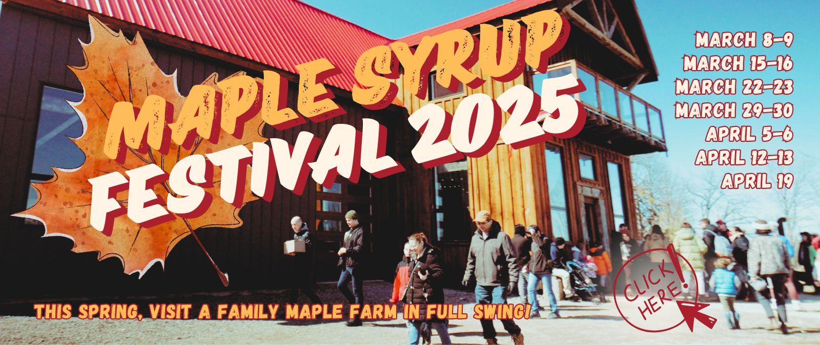 Maple Syrup Festival 2025 banner