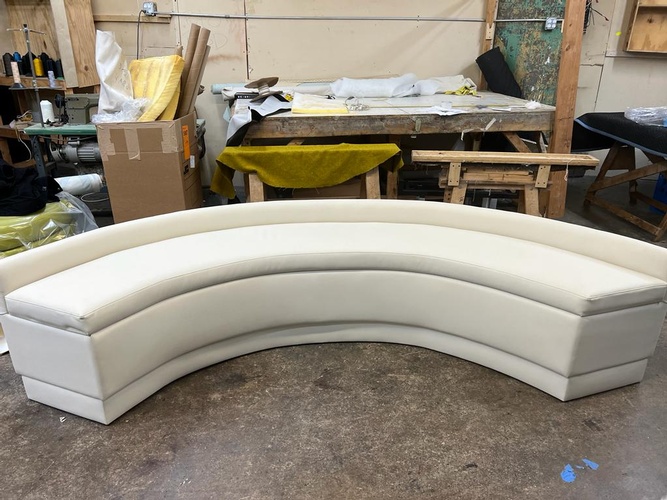Modern upholstered curved sofa by Nesco Upholstery and Design -  Commercial Upholstery Services