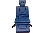 Modern leather recliner chair in blue color