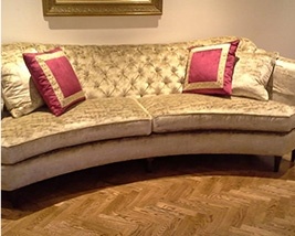 Modern Upholstered Velvet Sofa by Nesco Upholstery and Design