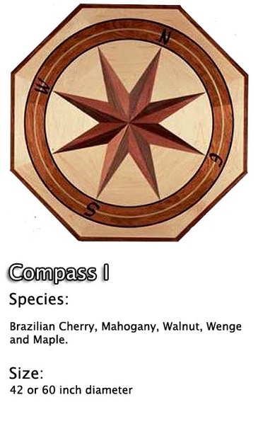 Compass I Hardwood Floor Medallion Sample - Al Havner and Sons Hardwood Flooring