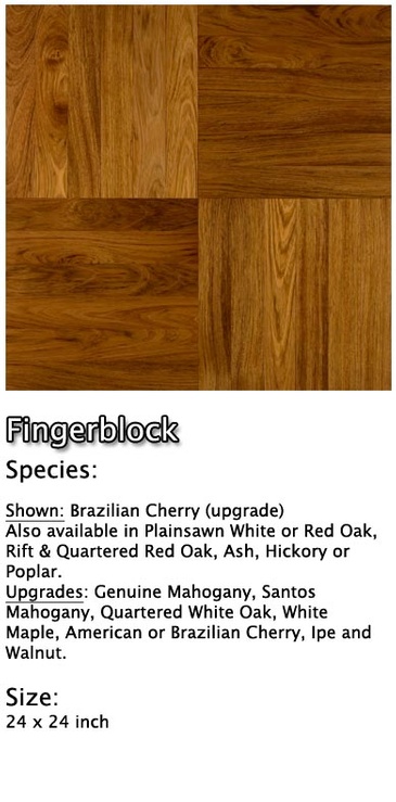 Fingerblock Parquet Flooring Sample - Al Havner and Sons Hardwood Flooring