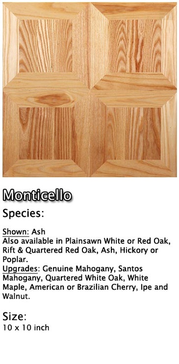 Monticello Parquet Flooring Sample - Al Havner and Sons Hardwood Flooring