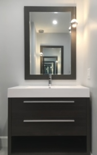 Bathroom Vanity Mirror and Cabinet - Bathroom Renovations Lively by INTERIORS by NICOLE