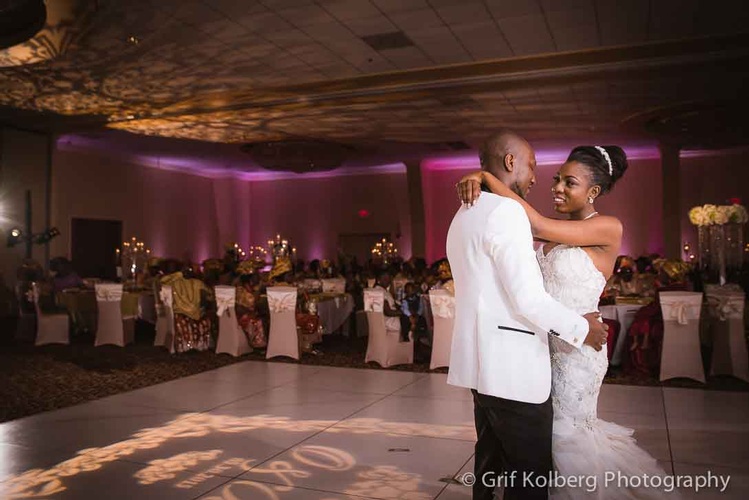 Bride and groom sharing a romantic dance captured by Houston Event Planning