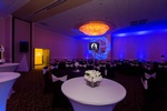 tables with colorful lighting and LED effects by Houston Event Planning