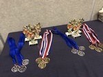 Display of medals at Community Event Parties set up by Houston Event Planning