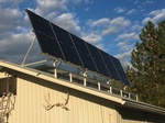 Custom off grid roof mount with integrated walkway.
