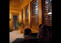 Interior Wood Window Shutters of a Wooden cabin - Joe Robbins Photography, Architecture Photographer