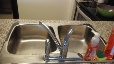 Dual Basin Kitchen Sink - Maid Services Ajax Ontario by Fresh and Shiny