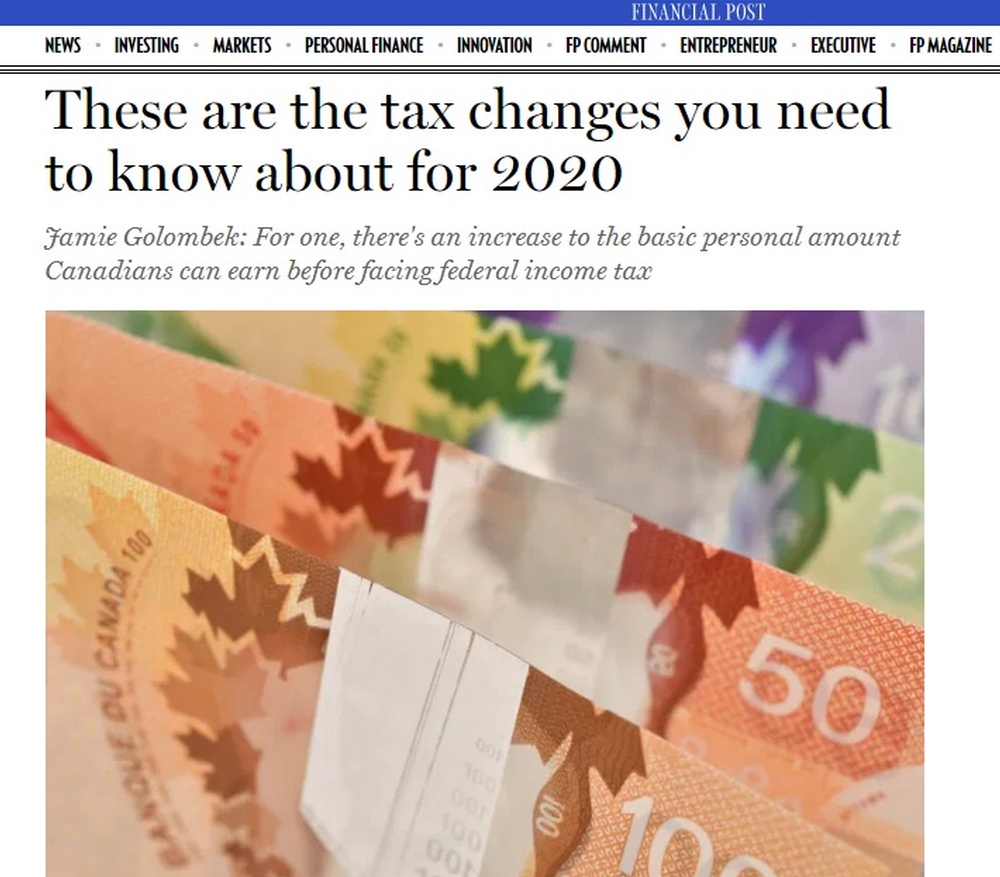 These are the tax changes you need to know about for 2020   Financial Post