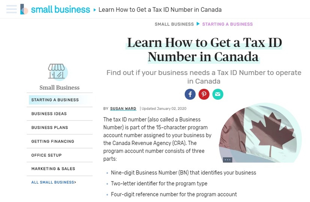 Learn How to Get a Tax ID Number In Canada