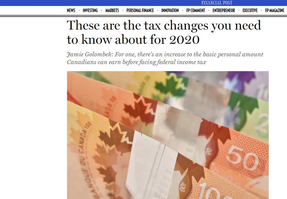 These are the tax changes you need to know about for 2020   Financial Post