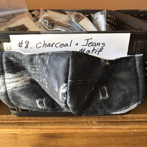 Charcoal with Jeans Motif