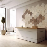 Modern reception wall cover