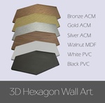 3D hexagon wall art