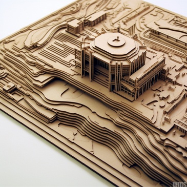 laser cut architectural model