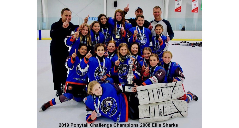 2019 Ponytail Challenge Champions - 2008 Ellis Sharks - Girls Hockey Canada