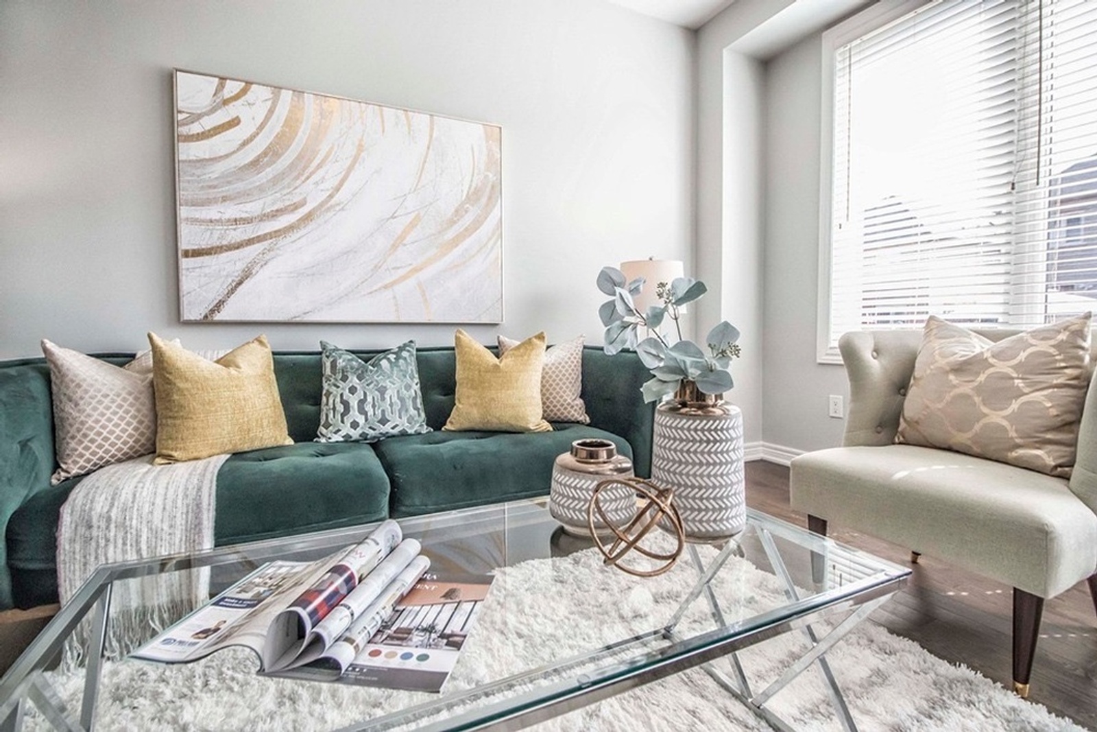 Elegant Staged Living Room by Home Stager Brampton at Impressive Staging