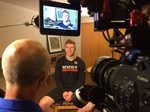 Interview of a Sports Person being captured by Videographers at Merlin Productions LLC 