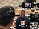 Interview of a tall guy at a superstore done by Merlin Productions LLC crew