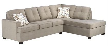 Buy 2 Piece Sectional Grey Sofa - Modern L Shaped sectional sofa with Bed Mississauga at In Style Furniture Gallery