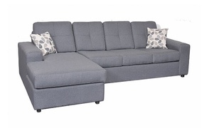 Buy Grey Fabric Sectional Sofa - Modern L Shaped sectional sofa with Bed Woodbridge at In Style Furniture Gallery