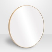 Buy Metal Frame Gold Round Mirror at In Style Furniture Gallery - Contemporary Furniture Store in Mississauga ON