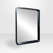 Buy Vanity Mirror with Rounded Corners in a Satin Black finish at In Style Furniture Gallery