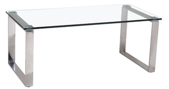 Buy Tempered Clear Glass Coffee Table with Chrome Legs at In Style Furniture Gallery