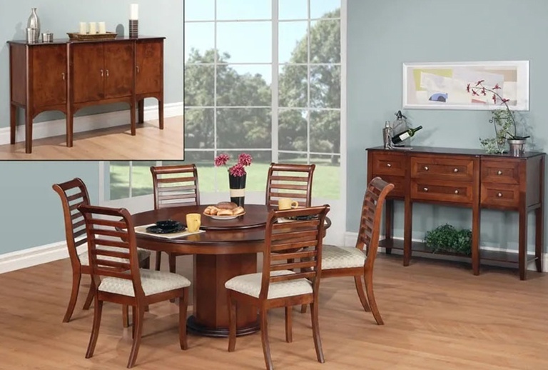 Buy Wooden 4 Seater Round Dining Table - Condo Furniture Woodbridge at In Style Furniture Gallery