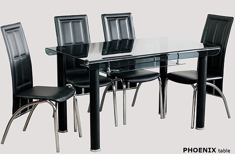 Buy Tempered Tinted Bended Glass Dining Table at In Style Furniture Gallery - Contemporary Furniture Store in Mississauga