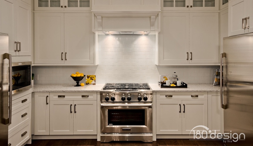 White Modular Kitchen Interior Design Winnipeg by 180 Design