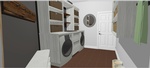Mud Room 3D laundry area
