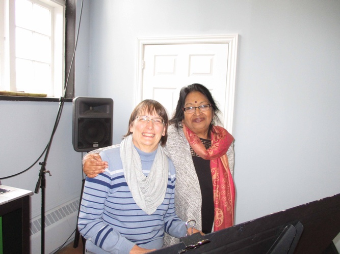 2 Elderly Women Near Piano - Dementia Care Event by Memory Lane Home Living Inc.