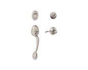 Schlage - Schlage Plymouth Single Cylinder Handleset and Accent Lever RIGHT HAND Satin Nickel (619)