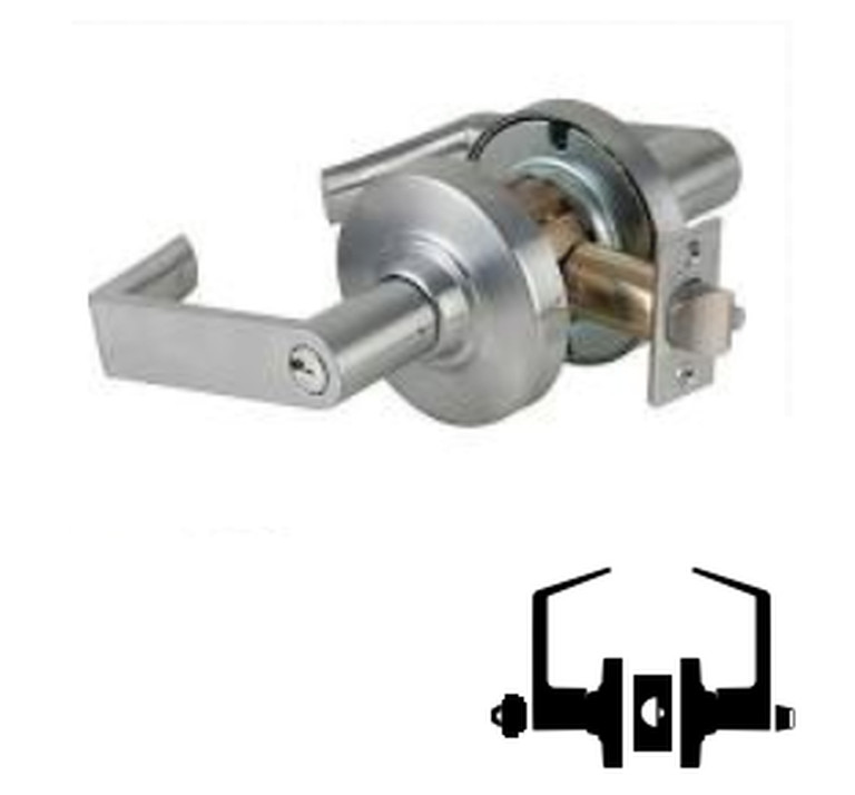 ND53-RHO-626 Schlage Rhodes Lever Entrance Function
