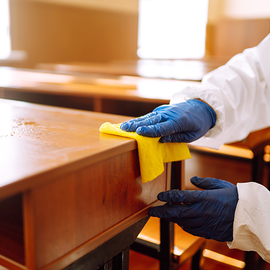 Sanitizing Common Areas in Educational Facility Cleaning