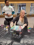 Elderly Lady trying Abstract Painting - Art Therapy Program Richmond Hill by Perfect Selections Home Healthcare