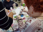 Elderly Woman Pouring Paint - Art Therapy Program Scarborough by Perfect Selections Home Healthcare