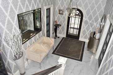 Living Room Ceramic Tile Installation Burlington by Bert Vis Flooring Inc.