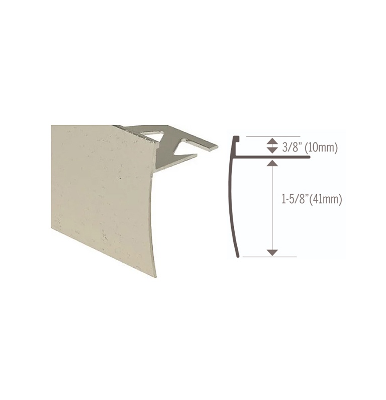 Metal Ceramic Stair Nosing ⅜” x 12’ pewter